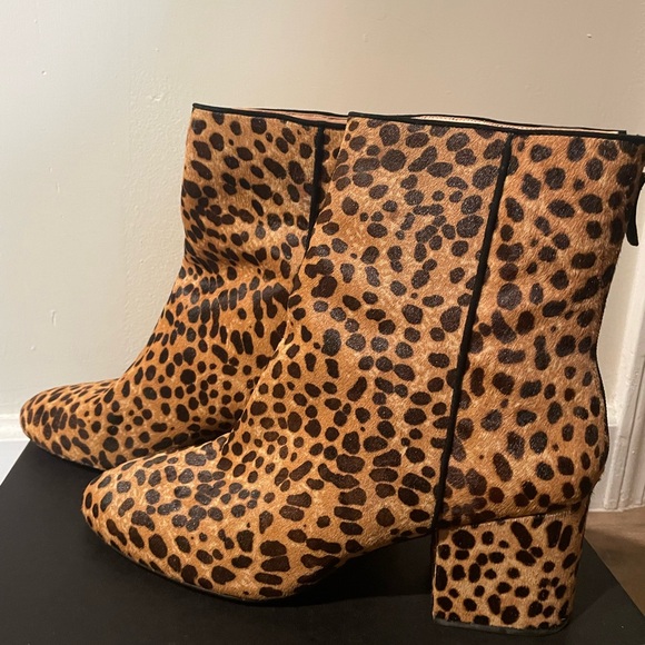 NWT / B J.Crew calf hair leopard bootie 12‎ - Picture 4 of 10